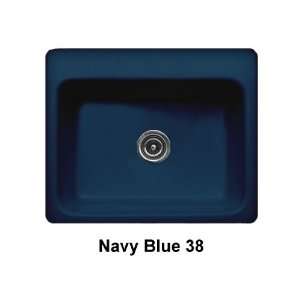 Navy Blue Foster Foster Single Bowl Self Rim Kitchen Sink with Center 