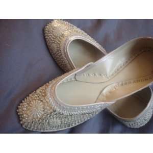  Cream / Beige Beautiful Beaded Shoes 