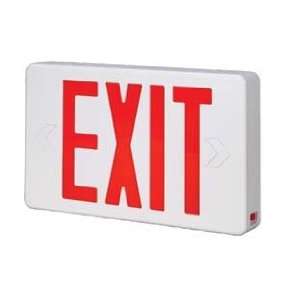 Emergency LED Exit Sign, Universal (single/double face), Red Letters 