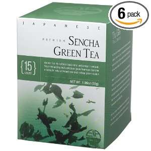 Tea Company Premium Sencha, 1.06 Ounce Boxes (Pack of 6)  
