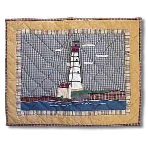  O Applique II Theme Quilted Lighthouse by the Bay Pillow 