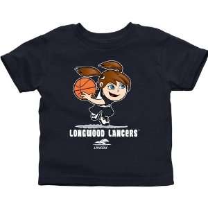 Longwood Lancers Toddler Girls Basketball T Shirt   Navy Blue  