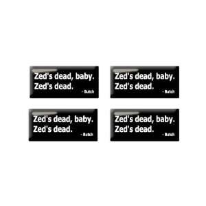  Zeds Dead   Pulp Fiction   3D Domed Set of 4 Stickers 