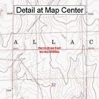  USGS Topographic Quadrangle Map   Harris Draw East, Kansas 