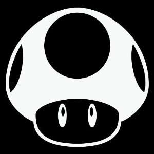  Super Mario Brothers Mushroom Decal Nitrous Kart Sticker 