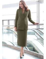 Jessica London Plus Size Double Breasted Skirt Suit