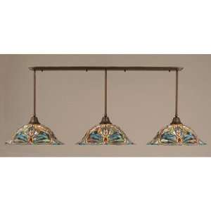   Light Pendant w 14.75 in. Butterscotch Tiffany Glass