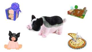 Webkinz Signature Pot Bellied Pig, Lazy Muddy River, and Pig Out Pizza