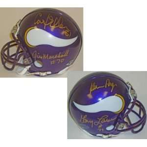 Purple People Eaters Signed Vikings Mini Helmet  Sports 