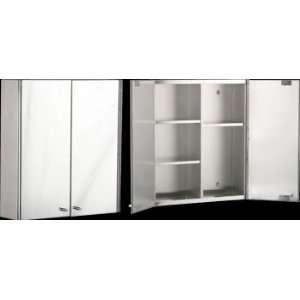   Stainless Steel, Brushed Stainless Steel Double Medicine Cabinet Home