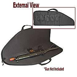 Black Soft Sided Rifle Travel Case With Pockets  