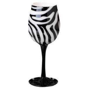 NEW Popular Zebra Print Wine Glass ~ Great Gift  