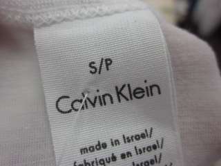 NWT CALVIN KLEIN White Long Sleeve Shirt Top Size S $32  