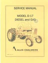ALLIS CHALMERS D17 262 TRACTOR SERVICE REPAIR MANUAL  