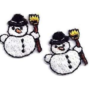  Christmas/Xnas Snowmen/Embroidered Iron On Appliques 