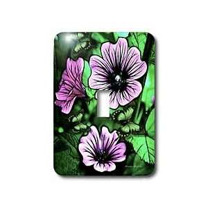  SmudgeArt Flower Art Designs   Malva   Light Switch Covers 