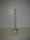 Carl Erickson ART GLASS Bud Vase 8 Clear Swirl Paperweight Base 
