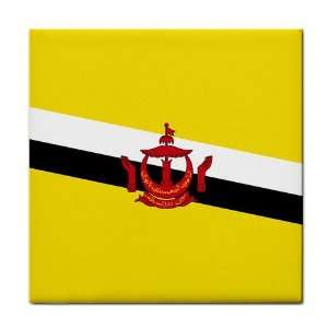  Brunei Flag Tile Trivet 