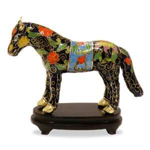  Cloisonne Horse with Stand