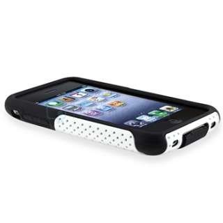   Skin Soft Gel / White Meshed Hard Case Cover For iPhone 3 G 3GS  