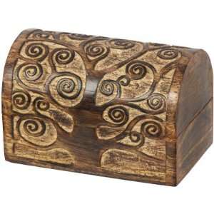    Carved Wood Treasure Chest Magic Tree (each)