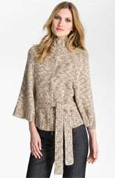 NEW St. John Yellow Label Belted Tweed Knit Cardigan $595.00