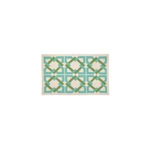  Geometric Tile H.Rug Bluee/Green