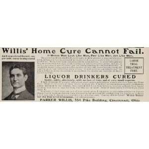  1900? Vintage Ad Parker Willis Alcoholism Cure Quackery 