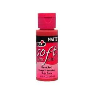  Tulip Soft Fabric Paint 1oz Matte Berry Red (3 Pack) Pet 