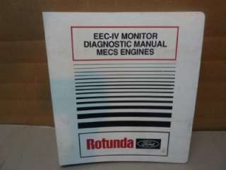 Ford Rotunda EEC IV Diagnostic Manual 2490 774 #30555  