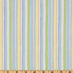  Stripes Yellow/Blue/Green Fabric By The Yard Arts, Crafts & Sewing