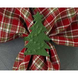  Christmas Tree Green Crackle Napkin Ring $2.25 Kitchen 
