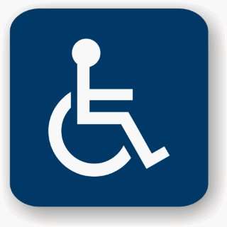 Wheelchair Accessible Sign Blue