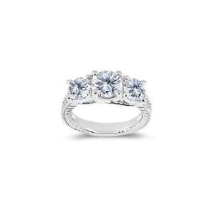    1.20 Cts Diamond Filigree Ring in 14K White Gold 9.0 Jewelry