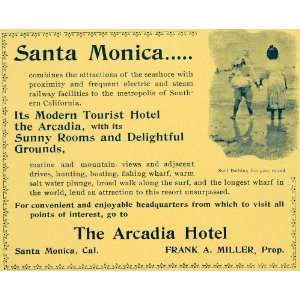  1899 Ad Santa Monica Arcadia Hotel Tourism Recreation 