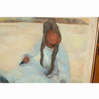 54.5 Newman Mexican Canvas Framed Oil Paint Art Work  