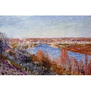  Oil Painting Village of Champagne at Sunset April Alfred 