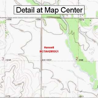 USGS Topographic Quadrangle Map   Hansell, Iowa (Folded/Waterproof 