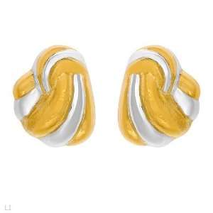   Earrings Crafted In 14K/925 Gold Plated Silver. Total Item Weight 8.6G