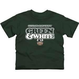  Cleveland State Vikings Youth Our Colors T Shirt   Green 