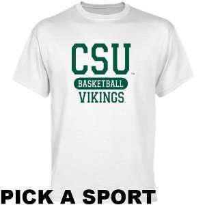  Cleveland State Vikings White Custom Sport T shirt 
