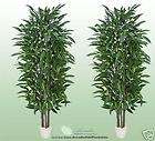 Potted 7 Real Wood Artificial Tree Ficus +Mini Ficus