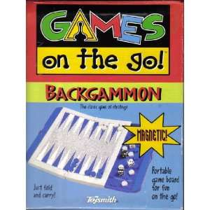  Games on the Go Backgammon; Magnetic Travel Game Toys & Games