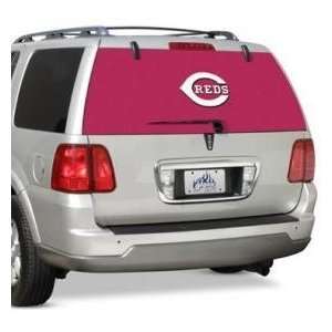   Reds Rear Window Film   MLB Car Magnets And Decals