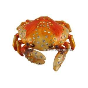  Crab Bejeweled Jewelry Trinket Box