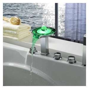  Color Changing LED Tub Faucet with Hand Shower