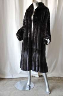 GIULIANA TESO+ Black Brown *RANCH MINK Fur* Coat Jacket 