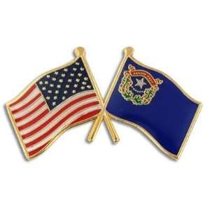  Nevada & USA Crossed Flag Pin Jewelry