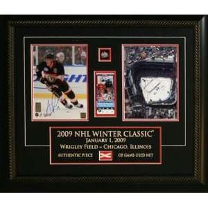 Jonathan Toews Signed 8 x 10 Etched Winter Classic with Ticket/Pin 