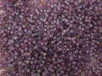 11/0 Lilac Violet Gold Matte Raku Delica Seed Beads 5g  